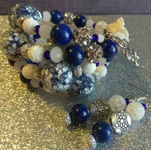 SOLD - Wrap Bracelet with earrings